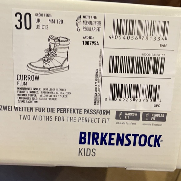 Birkenstock kids Currow style boots in plum sz 30 - Picture 3 of 3